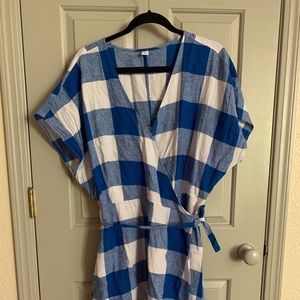 Blue and White Gingham Dress